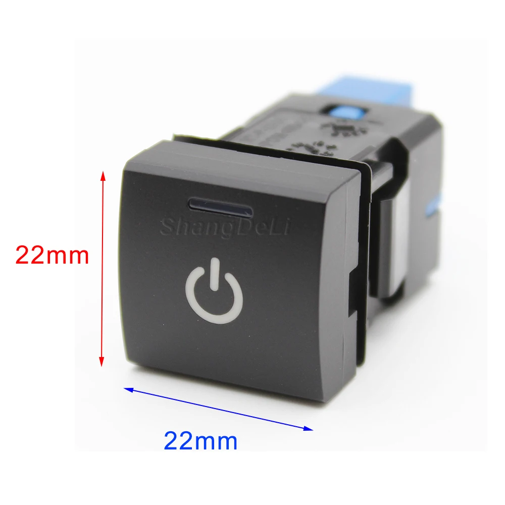 1 Pc Car LED Light Camera View Button Power On Off Radar Sensor Switch Accessories For Toyota Camry 2018 Rav4 2020 Prado 150