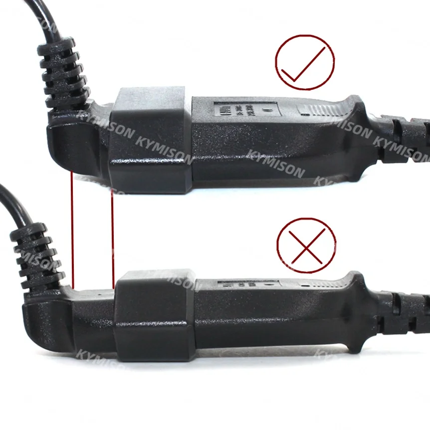 Europea 90 Degree Male Plug To Female Socket Power Extension Cable For PC Computer PDU 0.3m/0.6m/1.8m EU 2Prong Bend Angled Cord