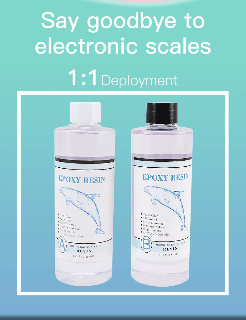 1:1 Clear Epoxy Resin Crystal Clear Art Resin Epoxy 2 Part Epoxy Casting Resin Kit with Measuring Cups, Stick, Silicone Gloves