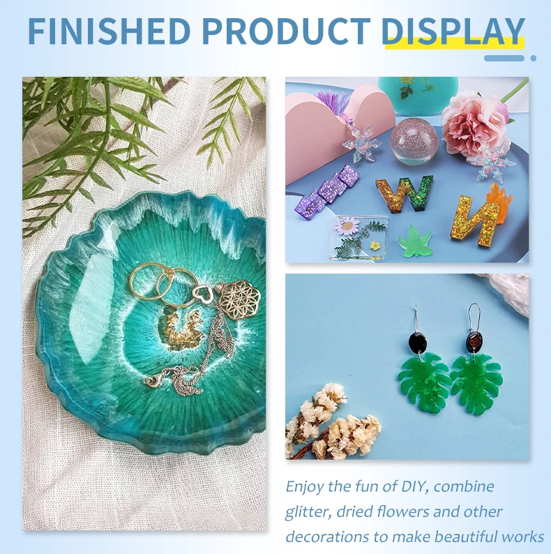 1:1 Clear Epoxy Resin Crystal Clear Art Resin Epoxy 2 Part Epoxy Casting Resin Kit with Measuring Cups, Stick, Silicone Gloves