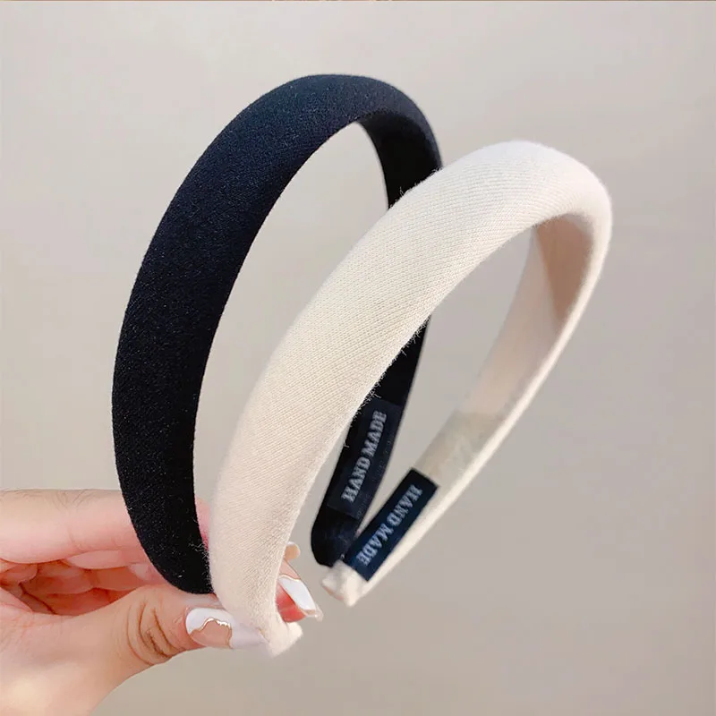 New Colorful Spong Linen Hairbands For Women Girls Fashion Hair Accessories Headband Hair Hoops Headwear Hair Decorate
