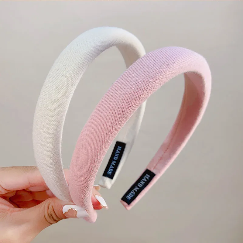 New Colorful Spong Linen Hairbands For Women Girls Fashion Hair Accessories Headband Hair Hoops Headwear Hair Decorate