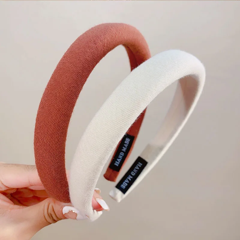 New Colorful Spong Linen Hairbands For Women Girls Fashion Hair Accessories Headband Hair Hoops Headwear Hair Decorate