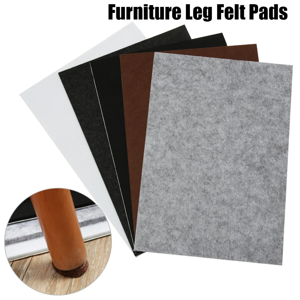 3/5mm 21*30cm Self Adhesive Furniture Leg Felt Pads Anti Slip Chair Table Mats Anti Scratch Floor Protection DIY Cutting
