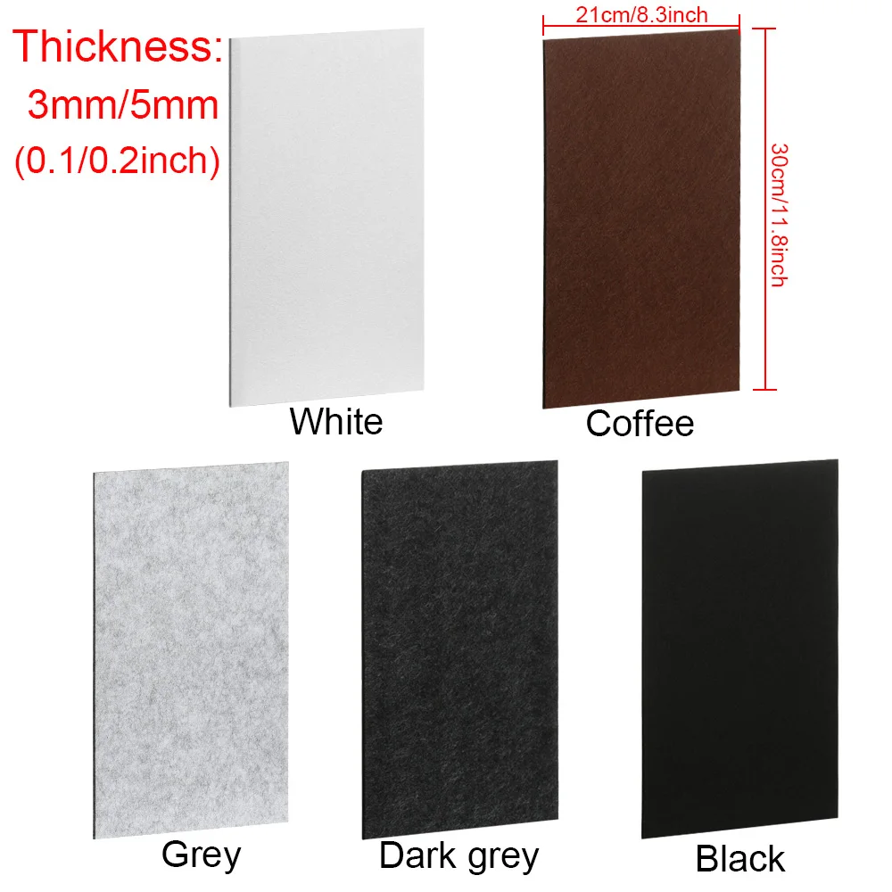 3/5mm 21*30cm Self Adhesive Furniture Leg Felt Pads Anti Slip Chair Table Mats Anti Scratch Floor Protection DIY Cutting