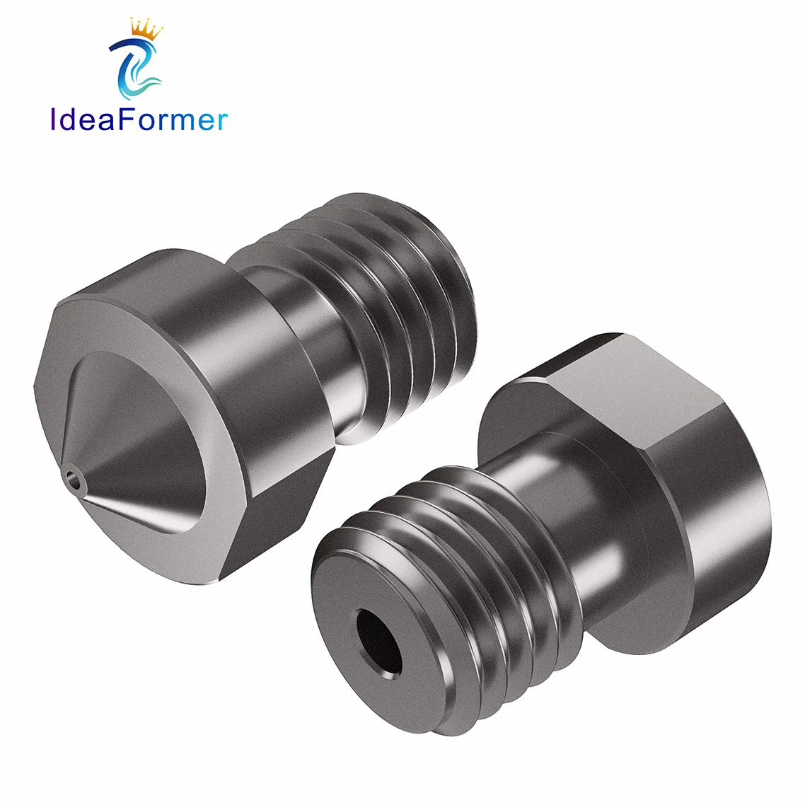 V6 Nozzle Hardened Steel 0.2/0.4/0.6/0.8/1mm 1.75mm Filament M6 3D Printer Nozzle For Ender 3 Hotend Titan Extruder Prusa I3 MK3
