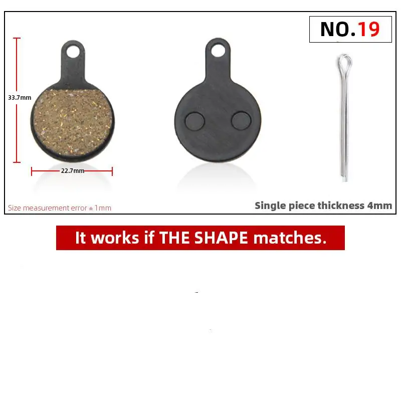1 Pair of Mountain Bike Hydraulic Disc Resin Brake Pads, Suitable For Shimano SRAM AVI Hayes Magura Parts