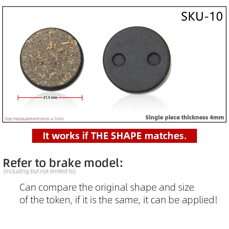 1 Pair of Mountain Bike Hydraulic Disc Resin Brake Pads, Suitable For Shimano SRAM AVI Hayes Magura Parts
