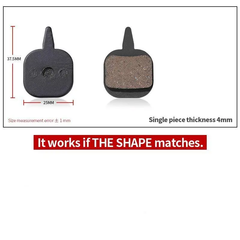 1 Pair of Mountain Bike Hydraulic Disc Resin Brake Pads, Suitable For Shimano SRAM AVI Hayes Magura Parts