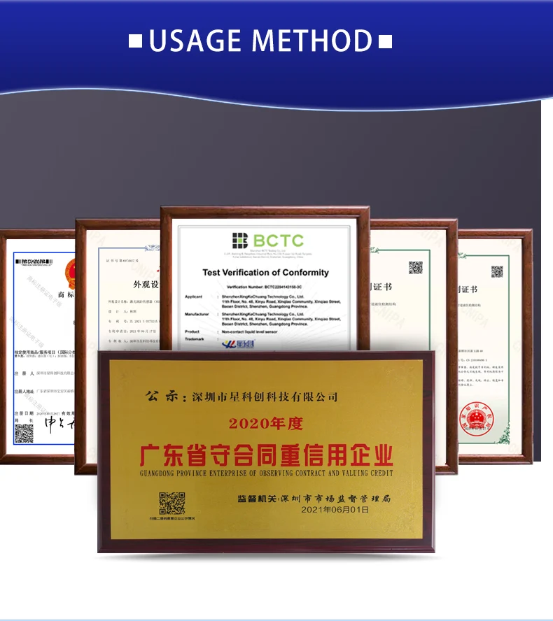 Water Level Detector Capacitor Liquid Level Sensor Switch Induction Non-contact Liquid Level Detection