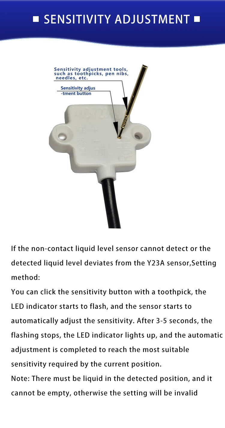 Water Level Detector Capacitor Liquid Level Sensor Switch Induction Non-contact Liquid Level Detection