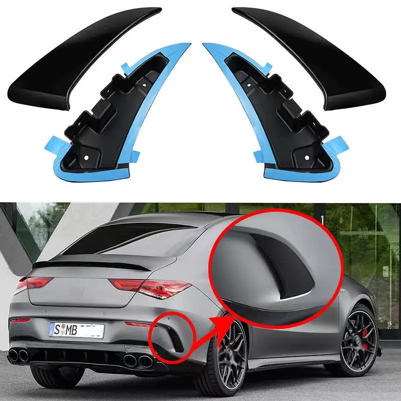 C118 Rear Bumper Spoiler for Mercedes CLA Class W118 2019-2020 CLA250 CLA180 CLA200 ABS Trim 2 Pcs CLA45 Style