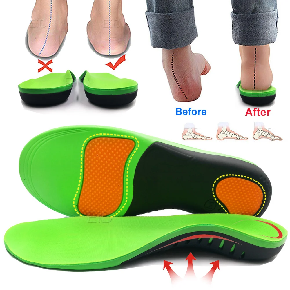 Best EVA Orthopedic Shoes Sole Insoles For feet Arch Foot Pad X/O Type Leg Correction Flat Foot Arch Support Sports Shoes Insert