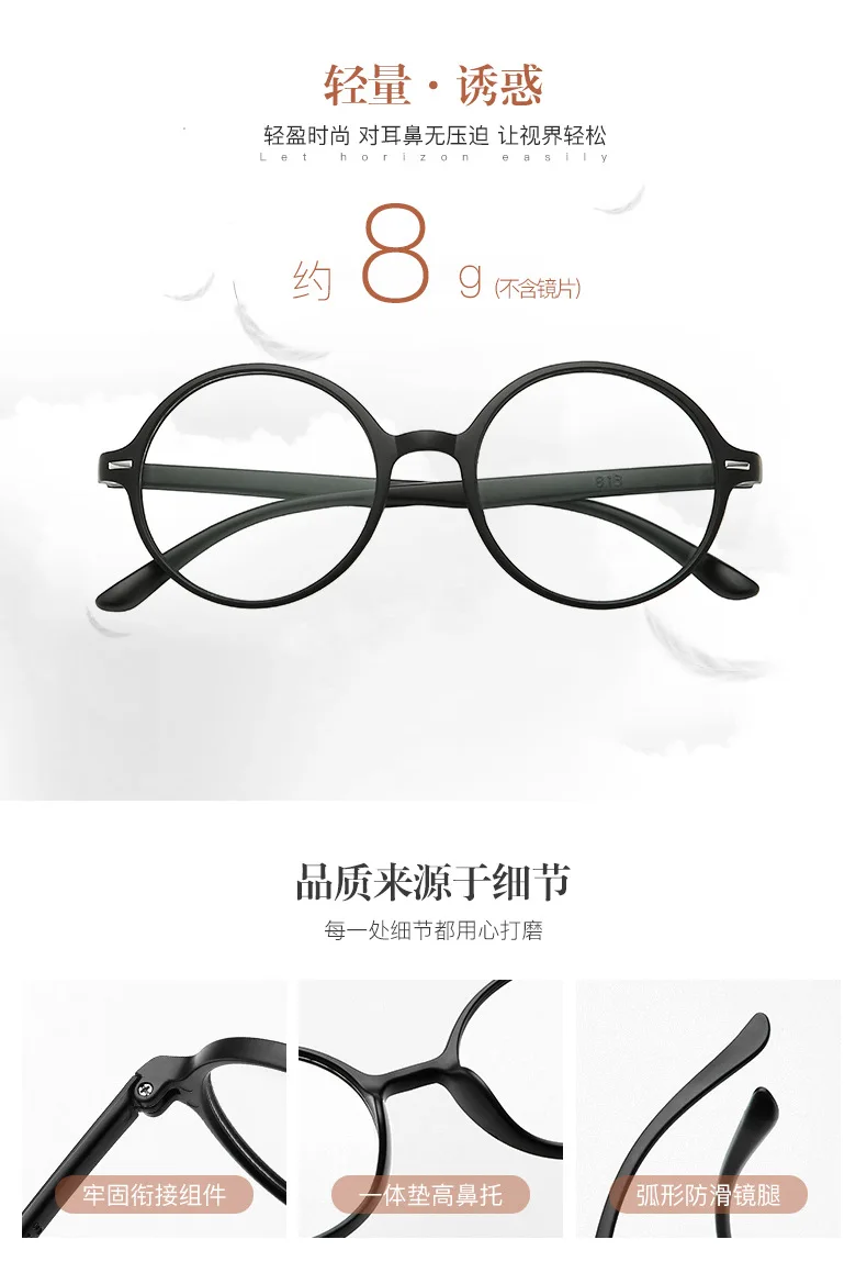 Read Eyeglasses Men Women Round Vintage Reading Glasses Light Weight Fashion Presbyopic Glasses +1 +1.5 +2 +2.5 +3 +3.5