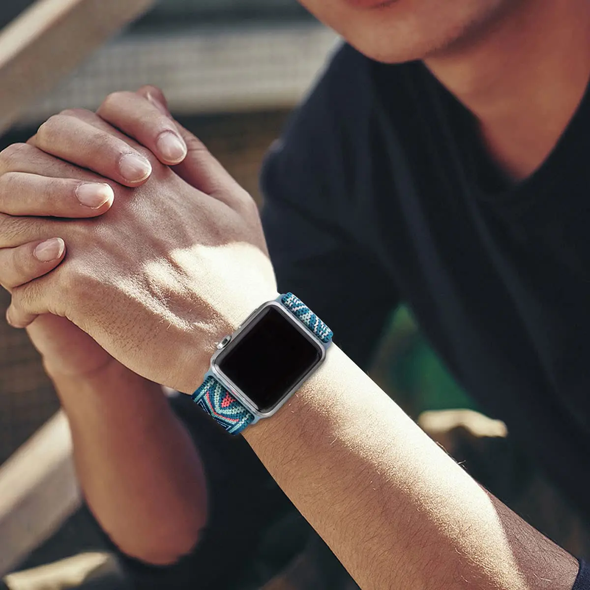 Strap for Apple Watch Ultra 2 Band 49mm 46mm 44mm 40mm 45mm 41mm 42mm Elastic Nylon Loop Correa iWatch Series 11 10 9 8 SE 7 6 5