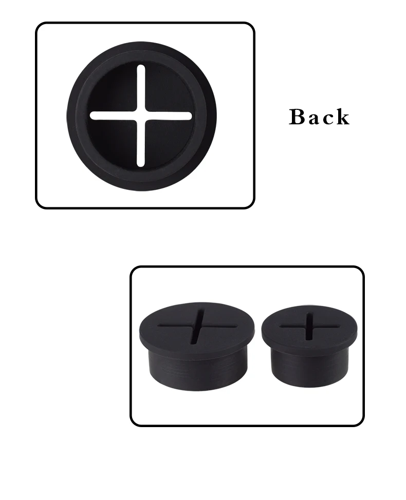 Desk Cord Grommet, Flexible Silicone Cable Hole Cover, Wire Organizer, Cable Pass Through, Round Gasket White