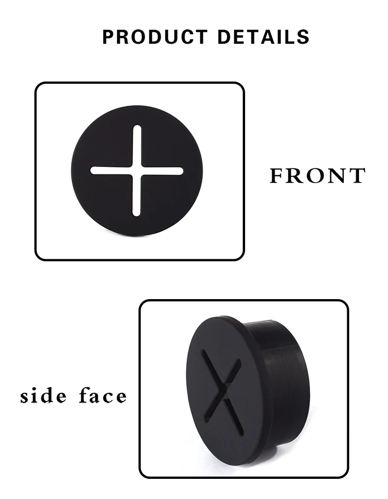 Desk Cord Grommet, Flexible Silicone Cable Hole Cover, Wire Organizer, Cable Pass Through, Round Gasket White