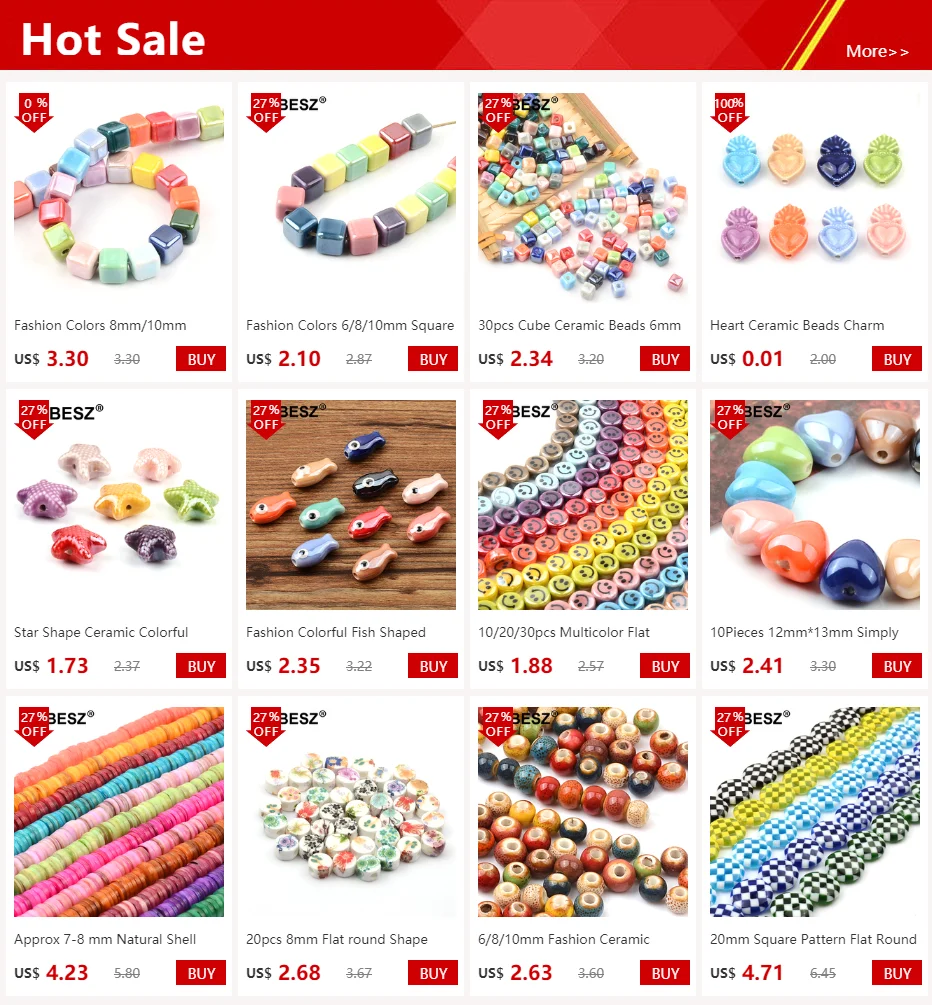 Fashion Colors 6mm/8mm/10mm Square Beads Ceramic Beads DIY 2.0mm Hole Beads Handmade Porcelain Beads For Jewelry Making
