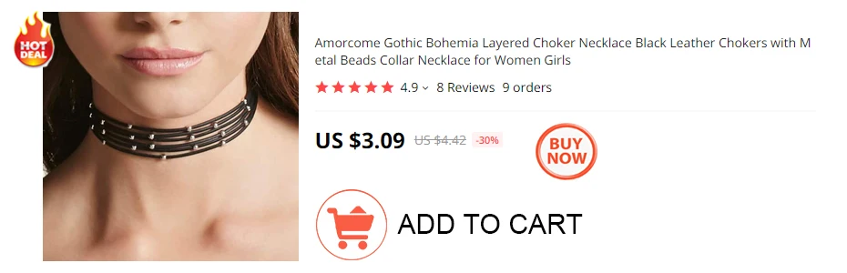 Amorcome Multilayer Metal Beads Charm Leather Bracelets for Women Trendy Design Double Wrap Bracelets & Bangles Jewelry