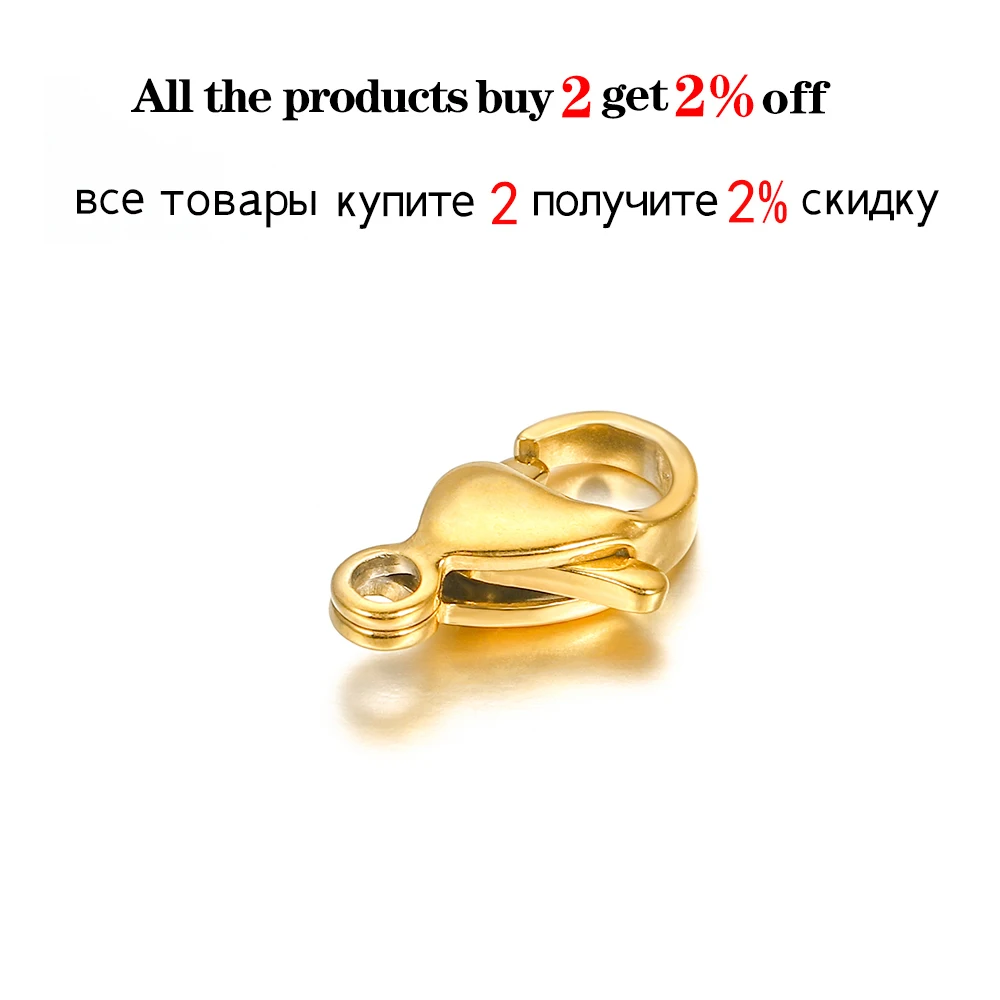10-30Pcs Stainless Steel Gold Plated Lobster Clasp Claw Clasps For Bracelet Necklace Chain Diy Jewelry Making Findings Supplies