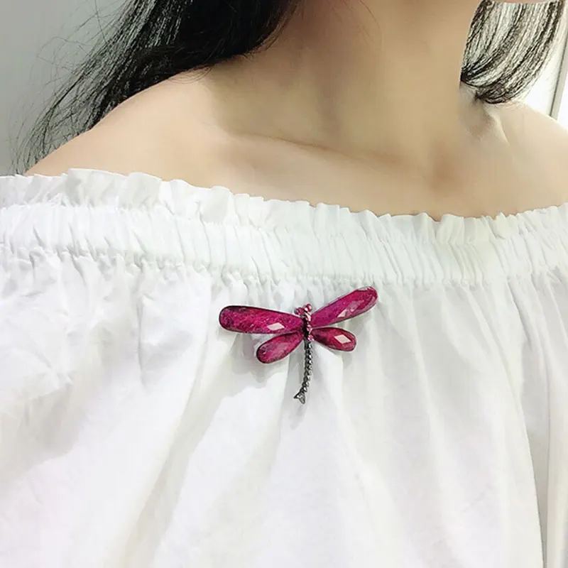 Fashion Dragonfly Brooches For Women Vintage Insect Animal Brooch Pin Jewelry