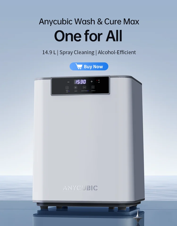 ANYCUBIC Wash & Cure 3/ 3 Plus/ 3 Max Model Curing and Washing Machine For SLA LCD DLP Resin 3D Printer For Photon Series