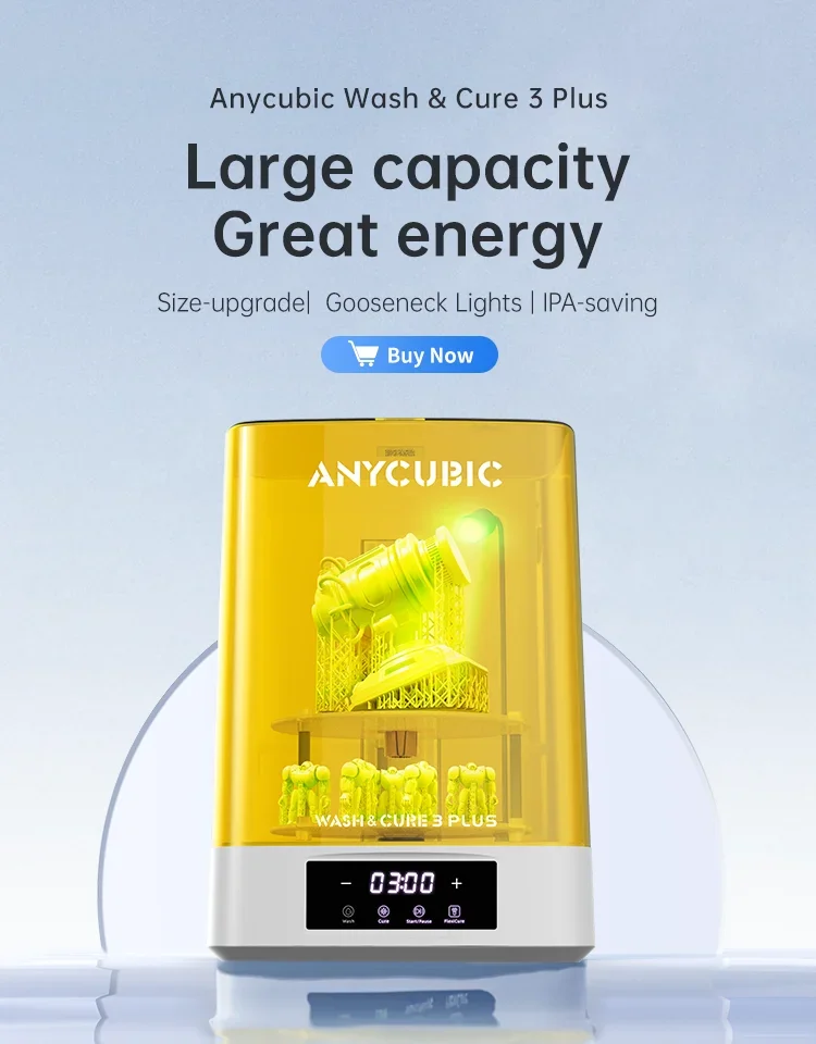 ANYCUBIC Wash & Cure 3/ 3 Plus/ 3 Max Model Curing and Washing Machine For SLA LCD DLP Resin 3D Printer For Photon Series
