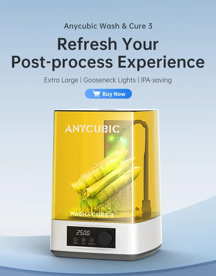 ANYCUBIC Wash & Cure 3/ 3 Plus/ 3 Max Model Curing and Washing Machine For SLA LCD DLP Resin 3D Printer For Photon Series