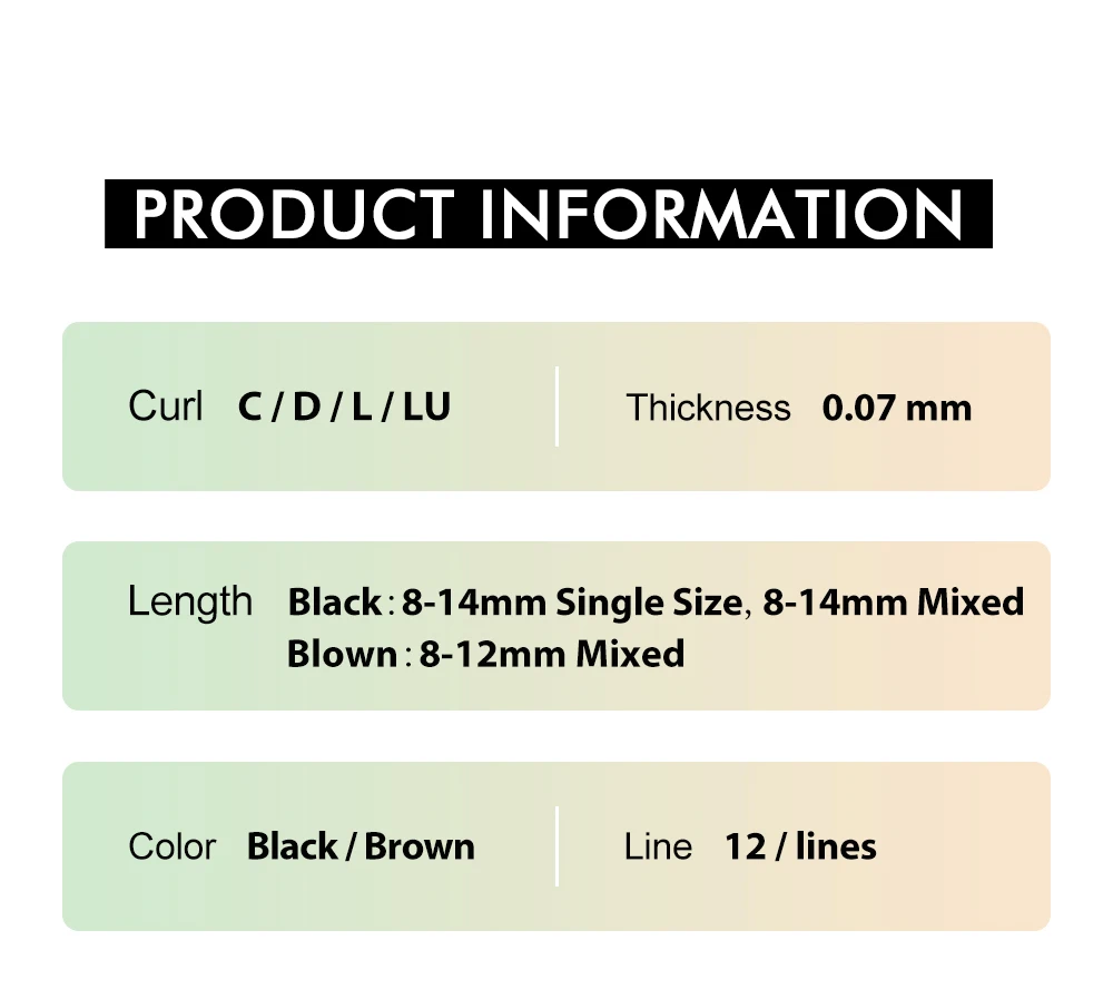 NATUHANA 3D 4D 5D W-Shape Eyelash Extension C D L LU(M) Curl Colorful Lashes High Quality Clover W Brown Shape Eyelash