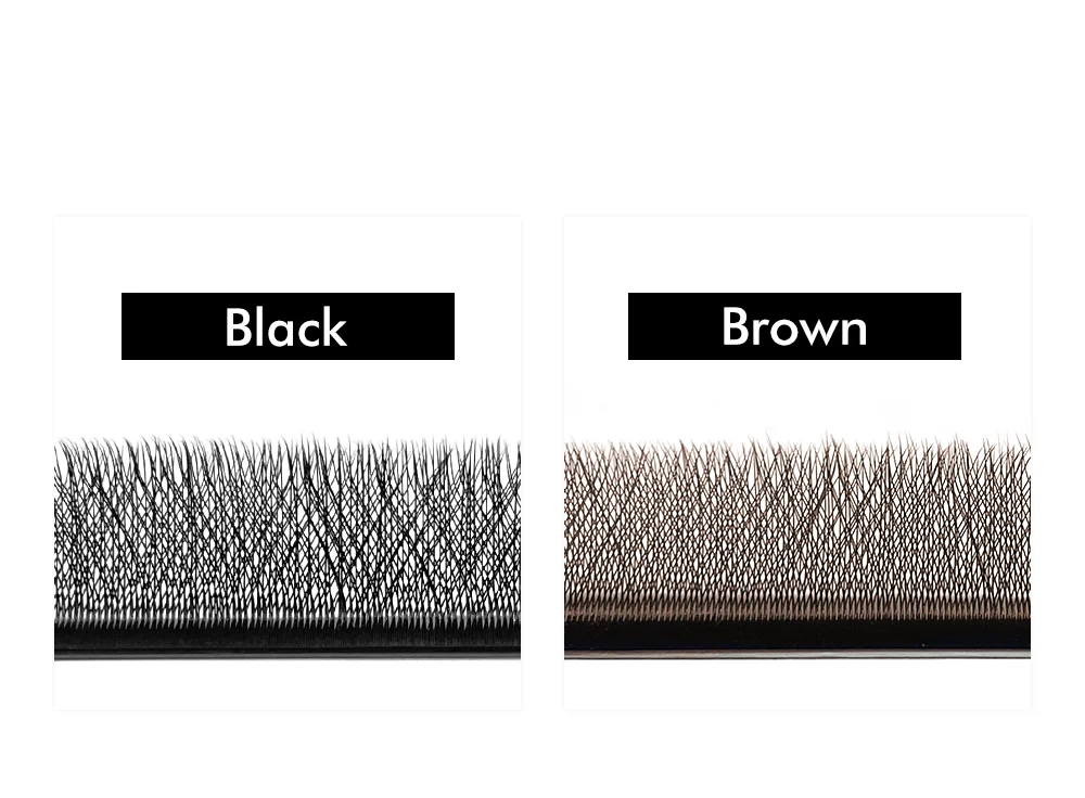 NATUHANA 3D 4D 5D W-Shape Eyelash Extension C D L LU(M) Curl Colorful Lashes High Quality Clover W Brown Shape Eyelash