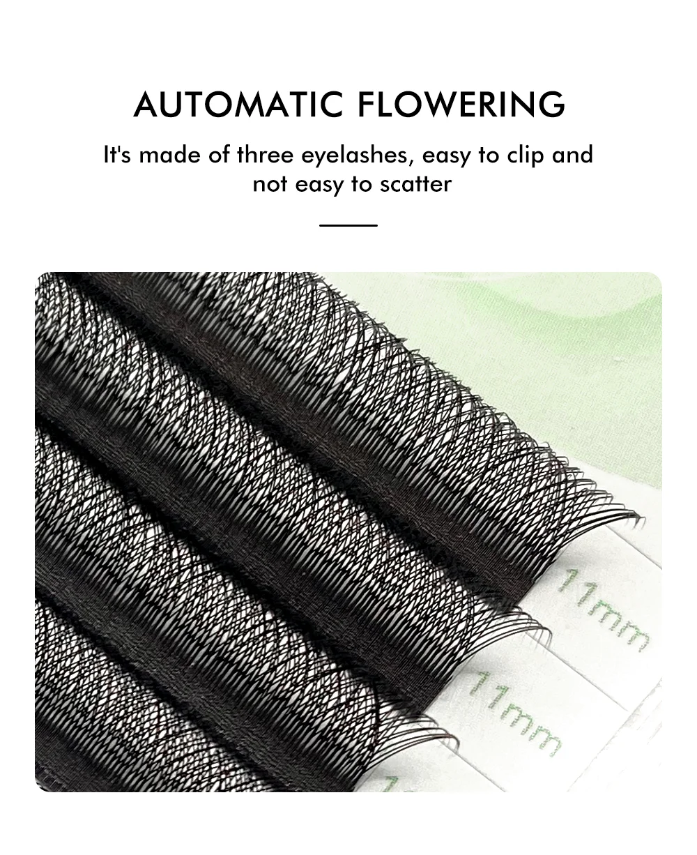 NATUHANA 3D 4D 5D W-Shape Eyelash Extension C D L LU(M) Curl Colorful Lashes High Quality Clover W Brown Shape Eyelash