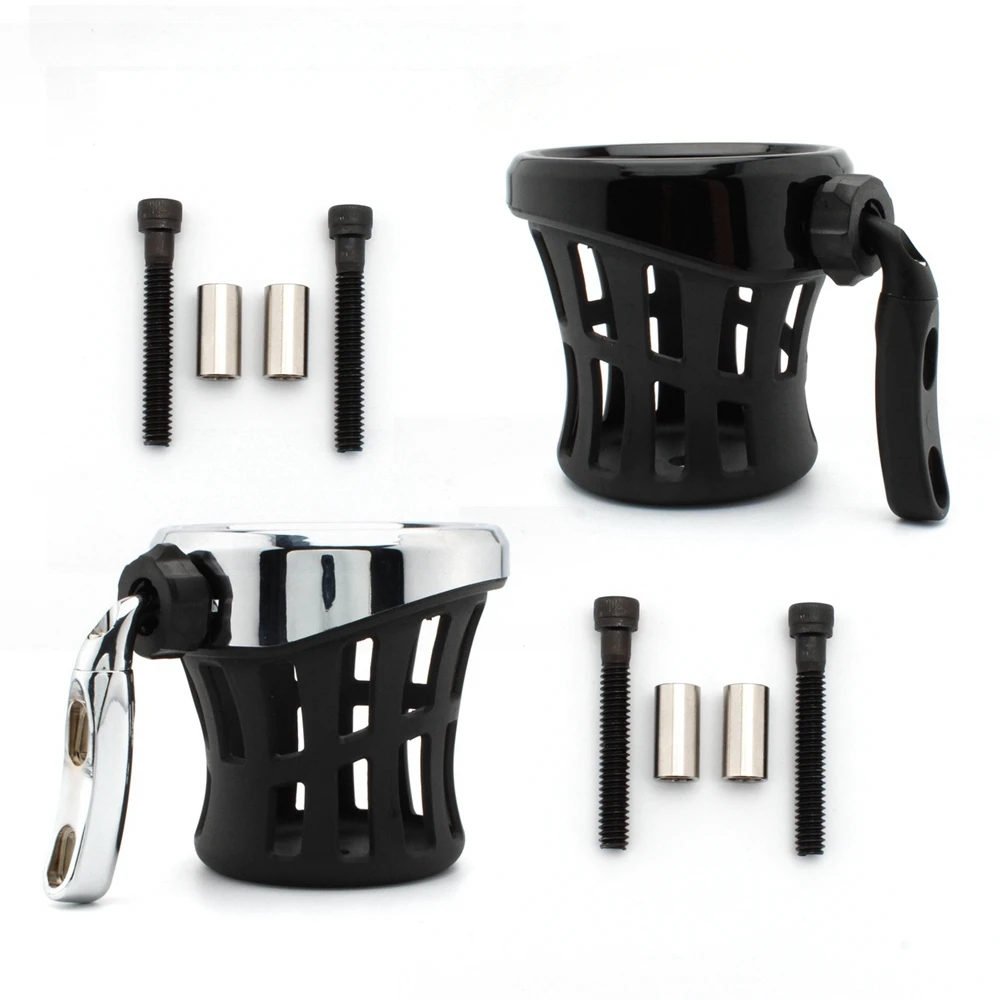 Motorcycle Handlebar Mounted Drink Cup Driver Drink Cup Holder For Harley Road King Electra Glide Sportster Dyna Softail 1996-UP