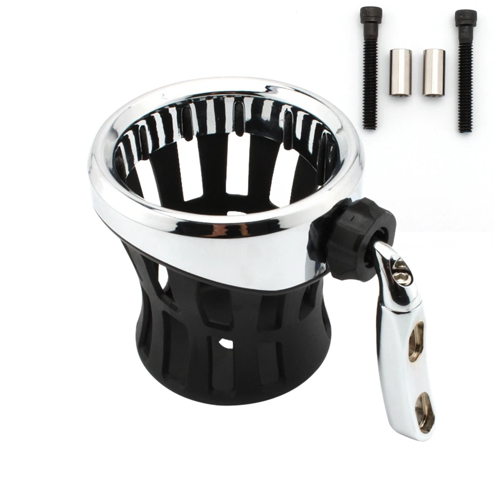 Motorcycle Handlebar Mounted Drink Cup Driver Drink Cup Holder For Harley Road King Electra Glide Sportster Dyna Softail 1996-UP