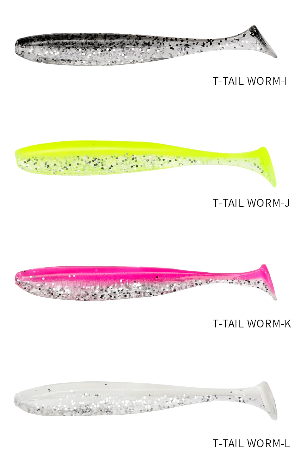 TSURINOYA NEW SIZE 100mm 120mm T Tail Worm Soft Lures Easy Shiner Artificial Soft Baits Odor Added For Bass Fishing Wobblers