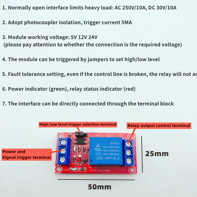 High/Low Level Trigger Relay Module,1/2/4/6/8 Channel,5V12V24V,Home Intelligent Control Module,With Optocoupler Isolation Output