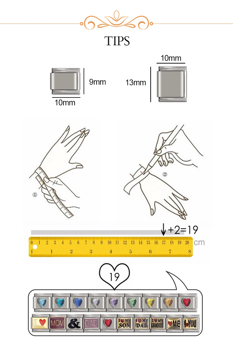 Hapiship 2024 New Fashion 26 English Letters Italian Charm Links Fit 9mm Stainless Steel Bracelet Making Women Jewelry DJ110
