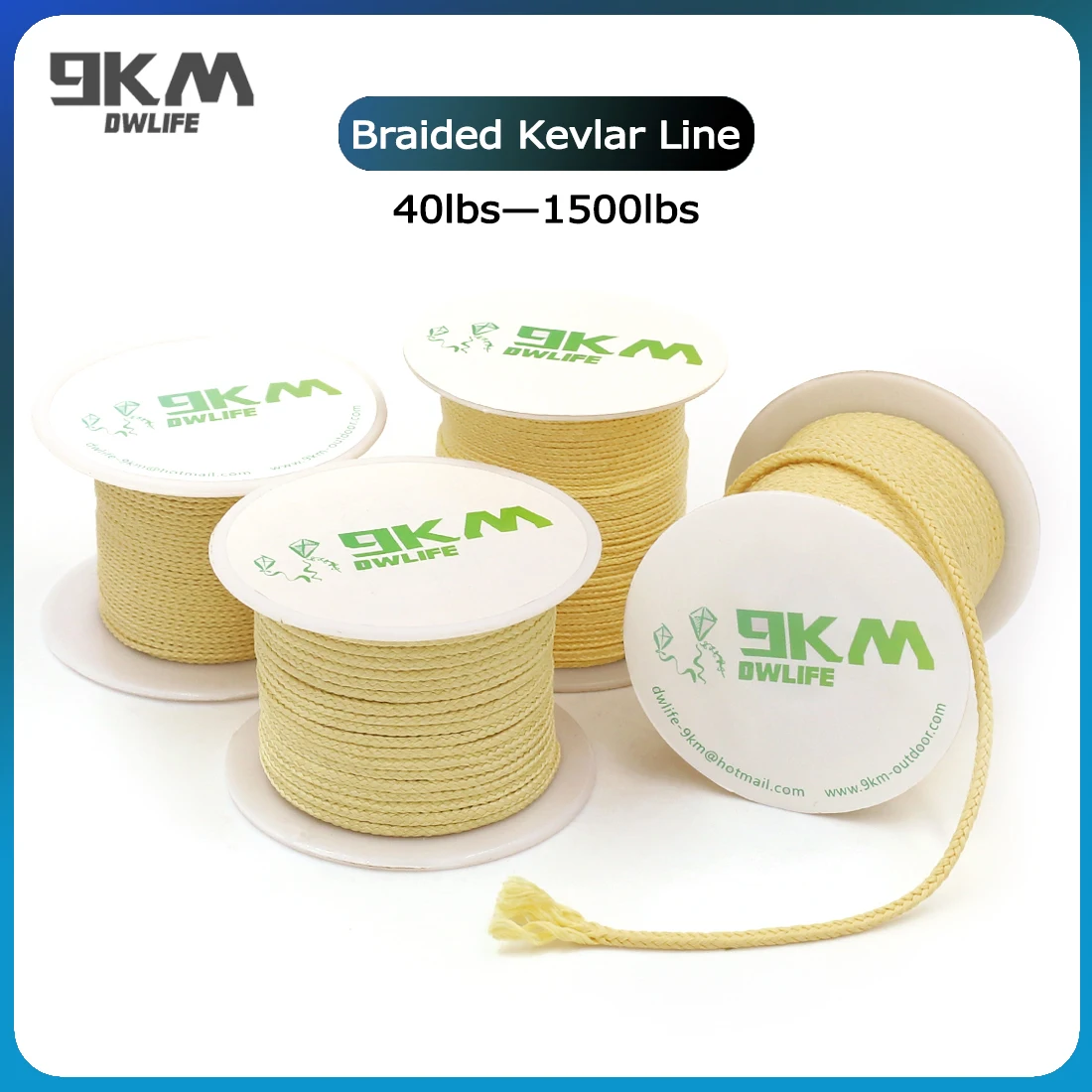 Kevlar Line 0.8mm~3.5mm Wear-Resistant Fishing Line Outdoor Camping Hiking Kite String Braided Fishing Assist Line Refractory