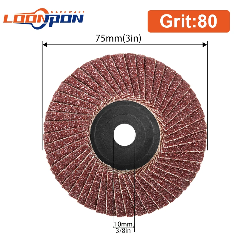 75mm Grinding Wheels 3inch Flap Discs For Angle Grinder Metal 80# High Quality 2-10pcs