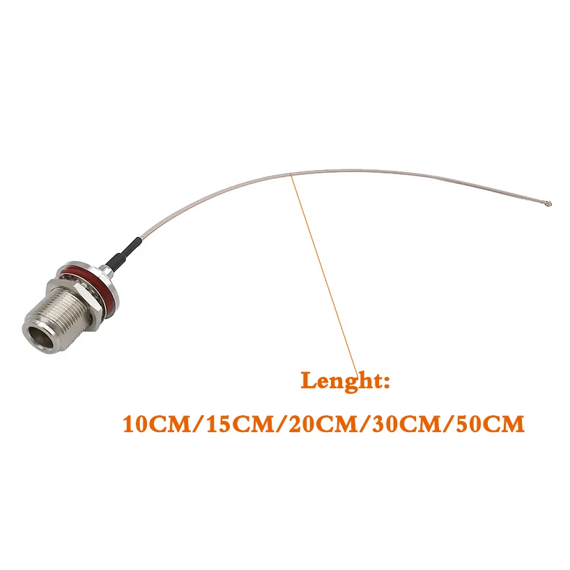 N Female to IPX/UFL RG178 Cable RF Coaxial Connector N Type Nut Bulkhead Jack to IPX Pigtail for PCI Wifi Card Wireless Router