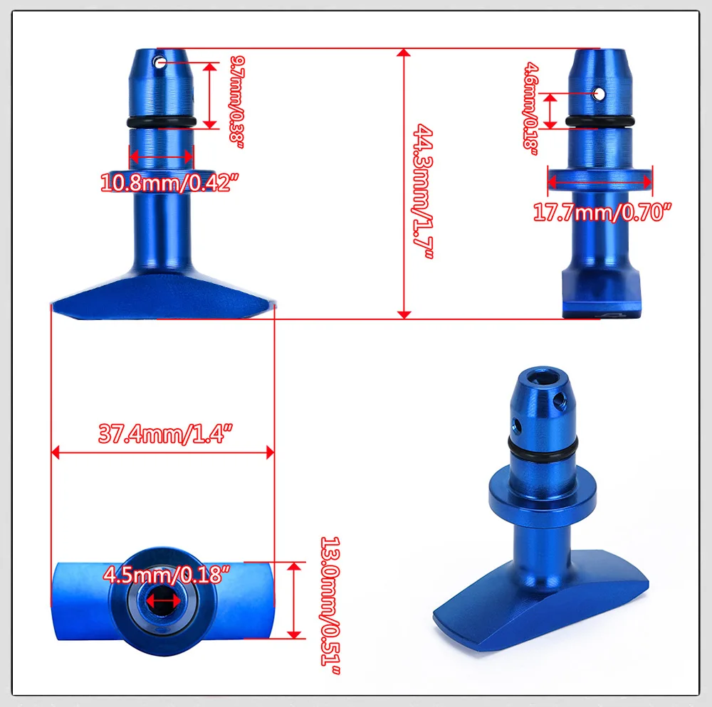 Car Oil Dipstick Pull Handle Engine Oil Pullhandle Aluminum Billet Black Blue Red Brand New Universal Automobile Replacement