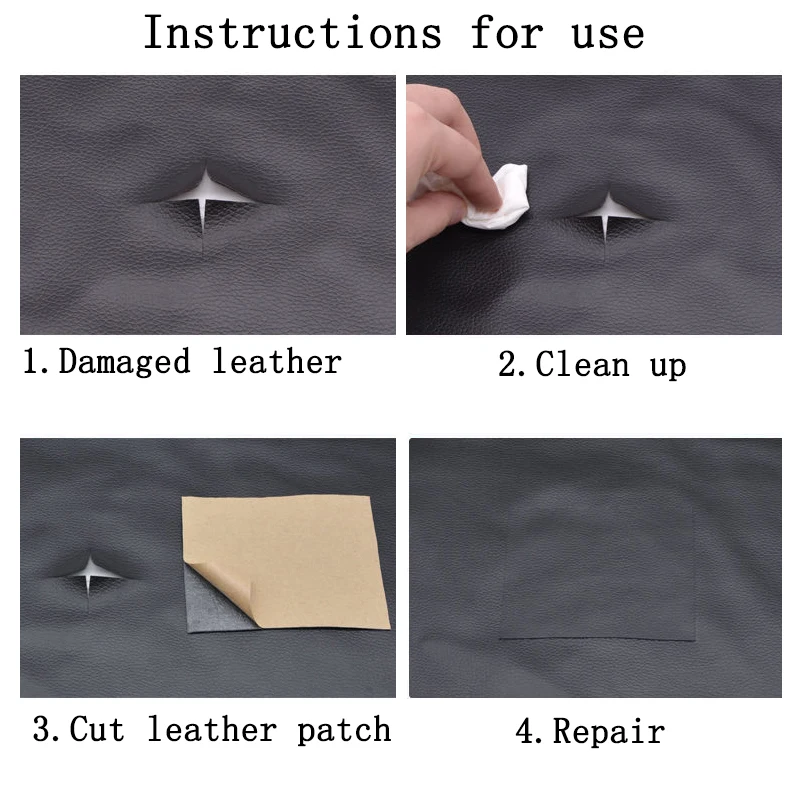 20x30cm Artificial PU Leather Patches Faux Synthetic Leather Fabric Self Adhesive for Sofa Repair Patches Sticky DIY Material