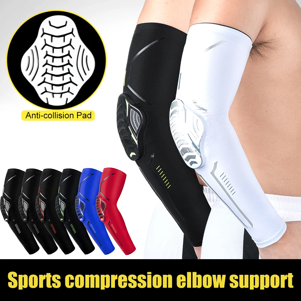 2Pcs/Pair Sport Crashproof Knee Support Pad Elbow Brace Arm Leg Compression Sleeve Outdoor Basketball Football Bicycle Protector