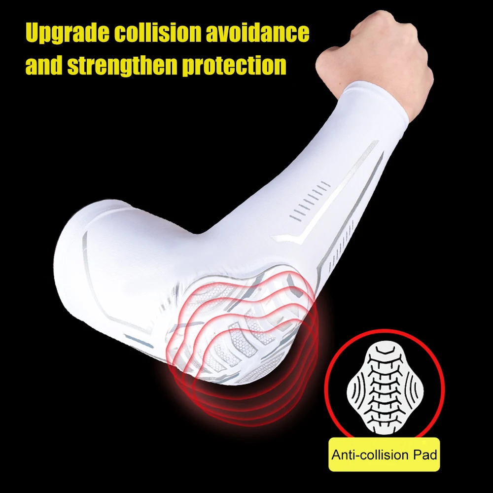 2Pcs/Pair Sport Crashproof Knee Support Pad Elbow Brace Arm Leg Compression Sleeve Outdoor Basketball Football Bicycle Protector