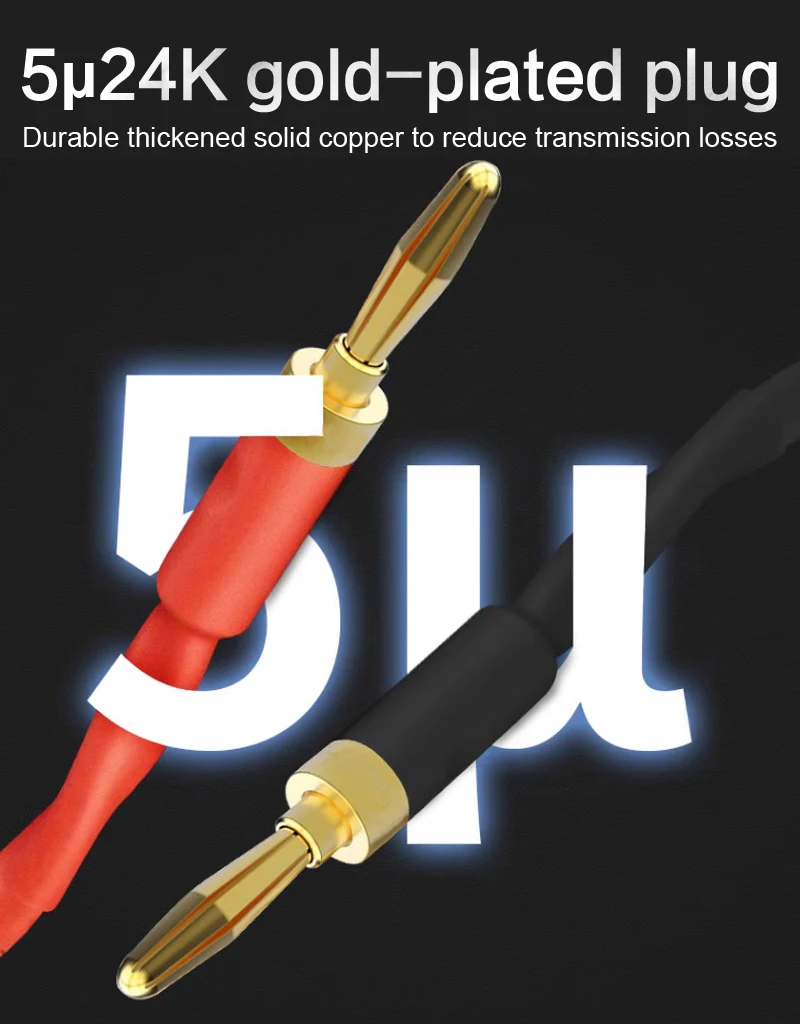 DIYLIVE 5N OFC High-Purity Copper HIFI Speaker Cable for Main Speaker Power Amplifier Side Connection Passive Audio Cable