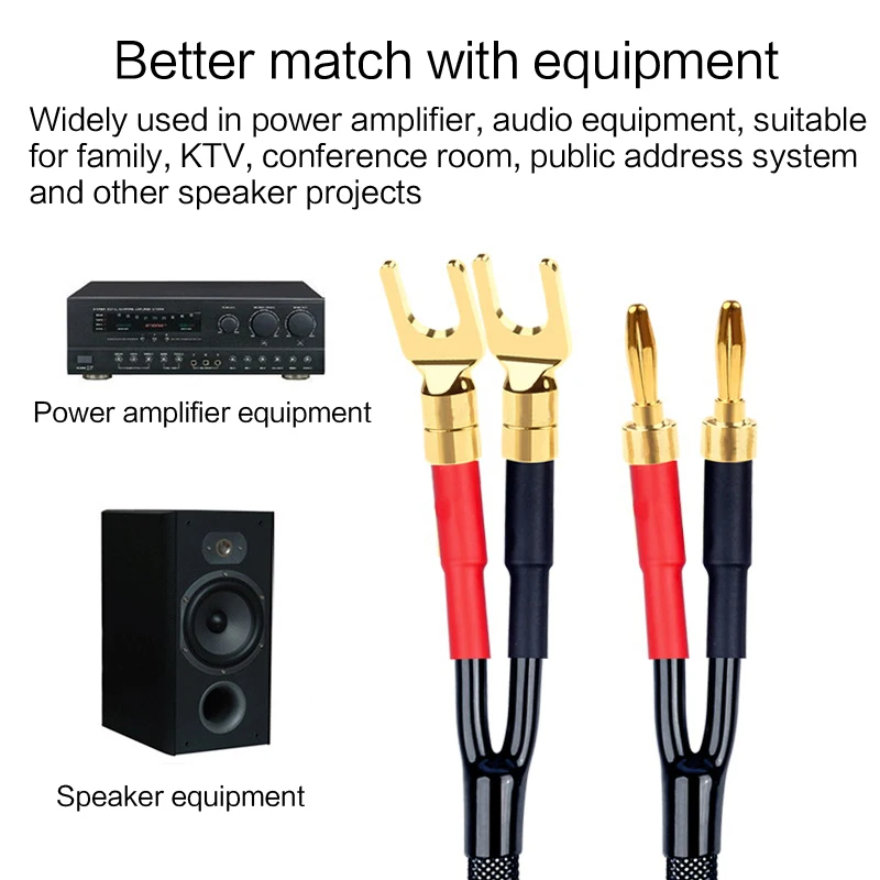 DIYLIVE 5N OFC High-Purity Copper HIFI Speaker Cable for Main Speaker Power Amplifier Side Connection Passive Audio Cable