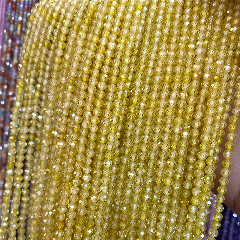 Natural Zircon Beads 2 3 4mm Tiny Stone Loose Spacer Bead For Necklace Bracelets Accessories Jewelry Making 15.5" Strand