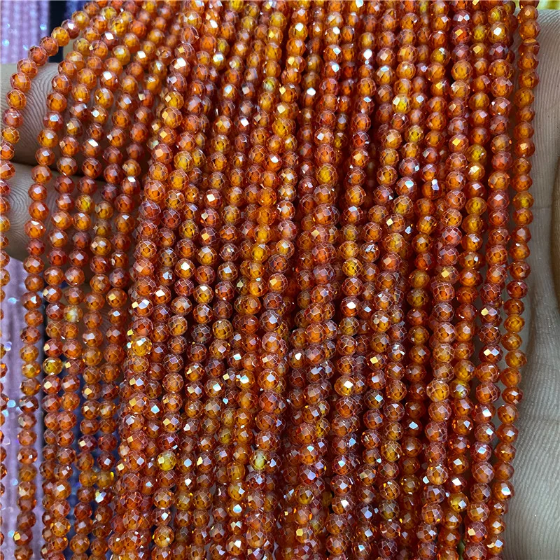 Natural Zircon Beads 2 3 4mm Tiny Stone Loose Spacer Bead For Necklace Bracelets Accessories Jewelry Making 15.5" Strand