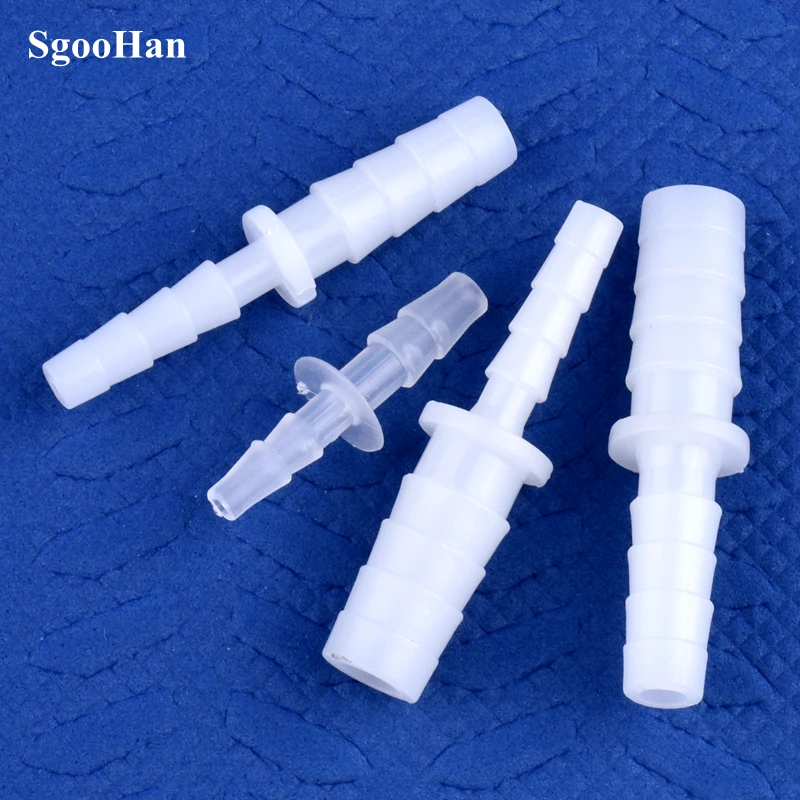 5~200pcs 4~12mm To 2.4~9mm White PE Pagoda Reducing Direct Connectors Aquarium Tank Air Pump Adapter Micro Irrigation Hose Joint