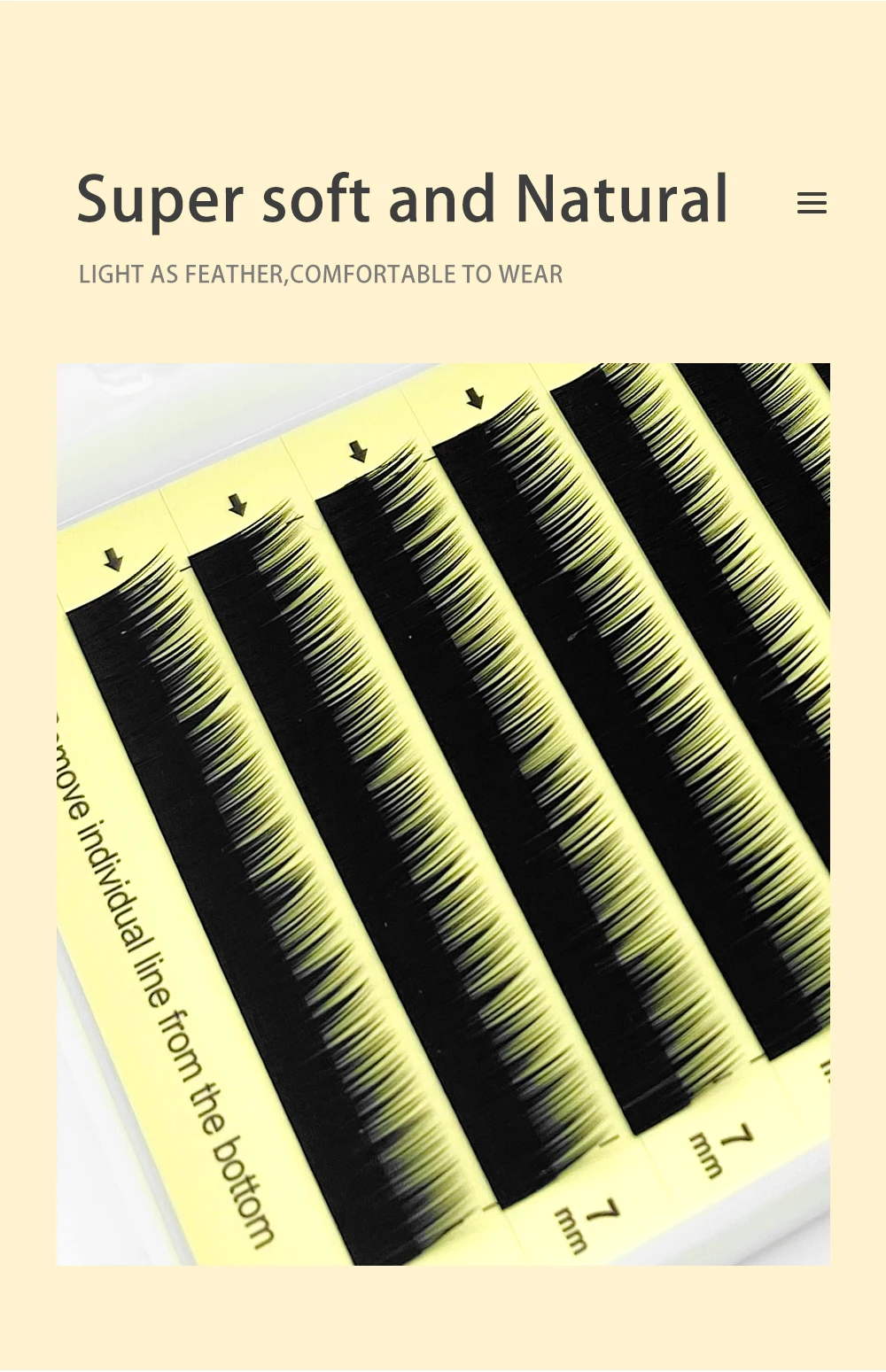 NATUHANA Bottom Eyelash Extension Individual Natural Soft Under Eyelashes J Curl 5-8 Mix Synthetic Mink Lower Lashes for Makeup