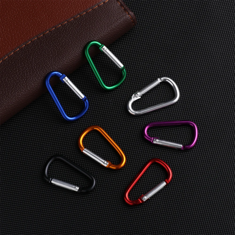 Alloy Carabiner Camping Hiking Hook Safety Aluminum D-Ring Key Chain Clip Keyring Snap Hook Outdoor Travel Kit High Quality